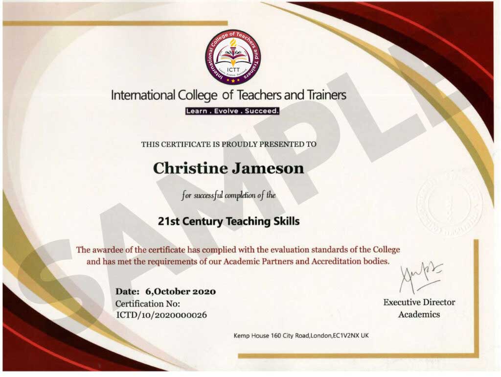 Effective Teacher Training Certificate Teacher Certification Training